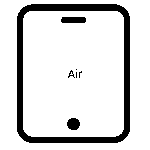 Iconic Representation of Apple iPad Air